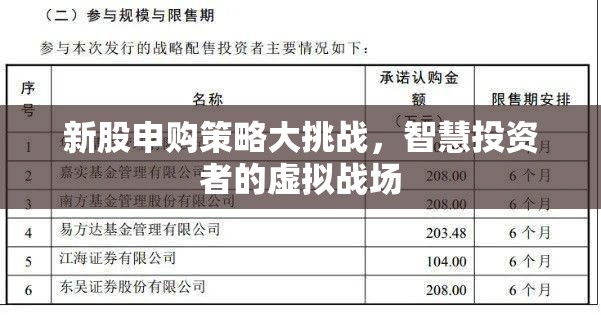 新股申購策略大挑戰(zhàn)，智慧投資者的虛擬戰(zhàn)場