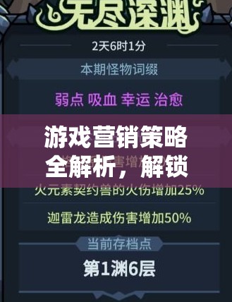 解鎖游戲成功之秘，全面解析游戲營銷策略