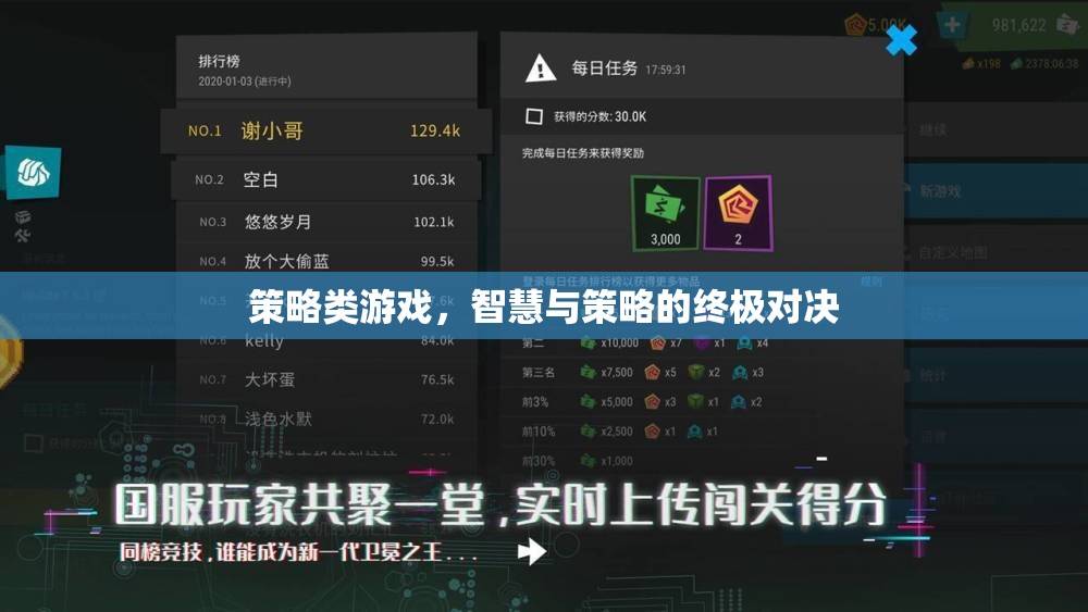 智慧與策略的巔峰對決，策略類游戲的終極挑戰(zhàn)