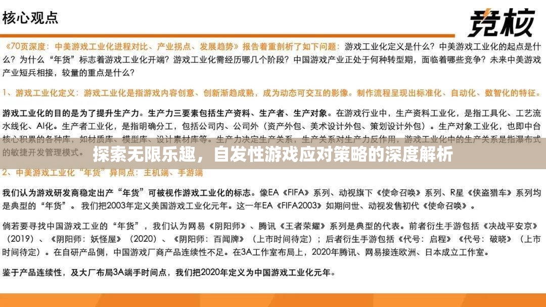 自發(fā)性游戲，探索無限樂趣的應(yīng)對策略深度解析