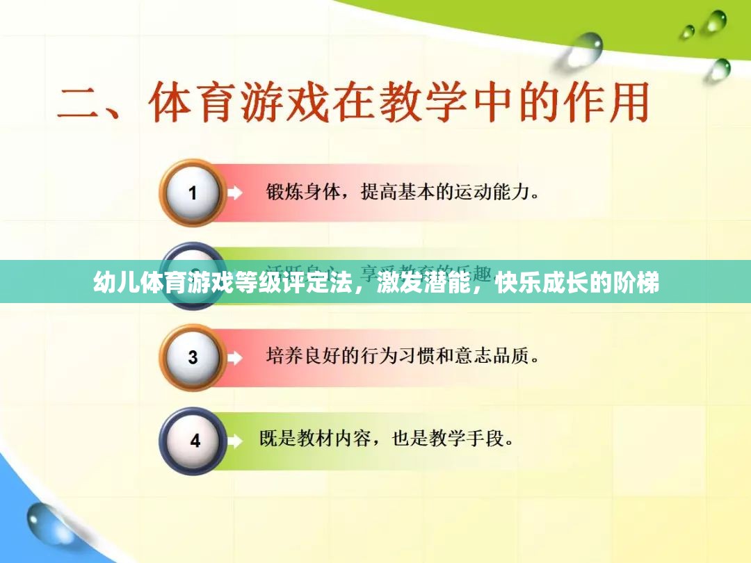 幼兒體育游戲等級(jí)評(píng)定法，激發(fā)潛能，快樂成長(zhǎng)的階梯