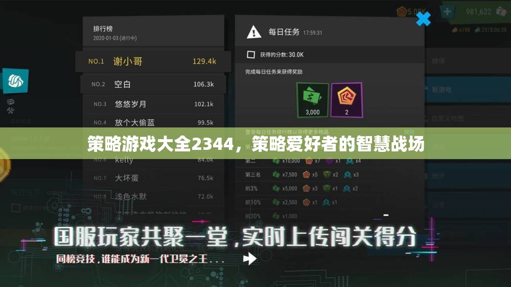 策略游戲大全2344，策略愛好者的智慧戰(zhàn)場