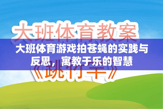 大班體育游戲拍蒼蠅，寓教于樂的實(shí)踐與智慧反思