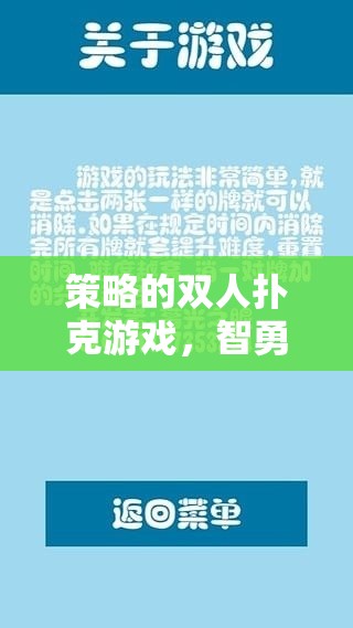 策略的雙人撲克游戲，智勇對(duì)決的精彩篇章