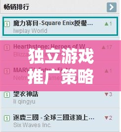 獨(dú)立游戲推廣策略研究，解鎖小眾魅力的關(guān)鍵