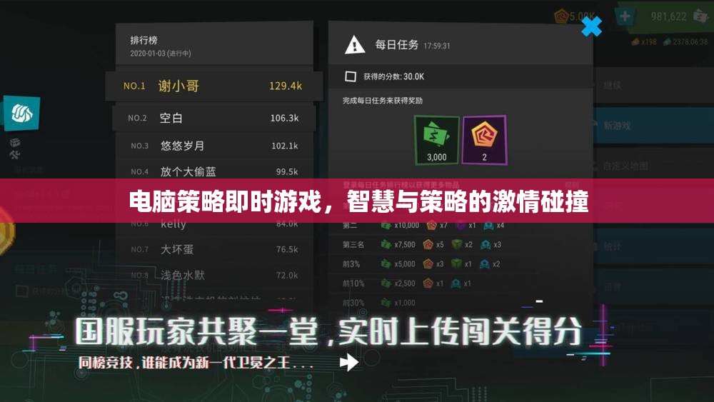 智慧與策略的激情碰撞，電腦策略即時游戲