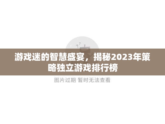 游戲迷的智慧盛宴，揭秘2023年策略獨(dú)立游戲排行榜