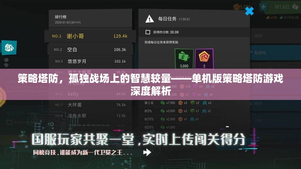 孤獨(dú)戰(zhàn)場(chǎng)上的智慧較量，深度解析單機(jī)版策略塔防游戲