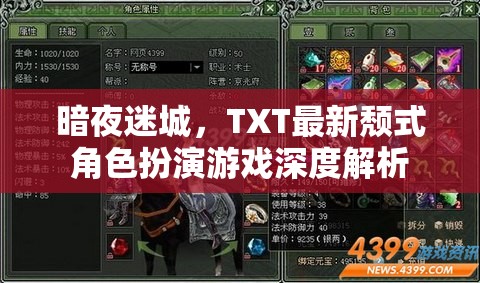 暗夜迷城，TXT最新頹式角色扮演游戲深度解析