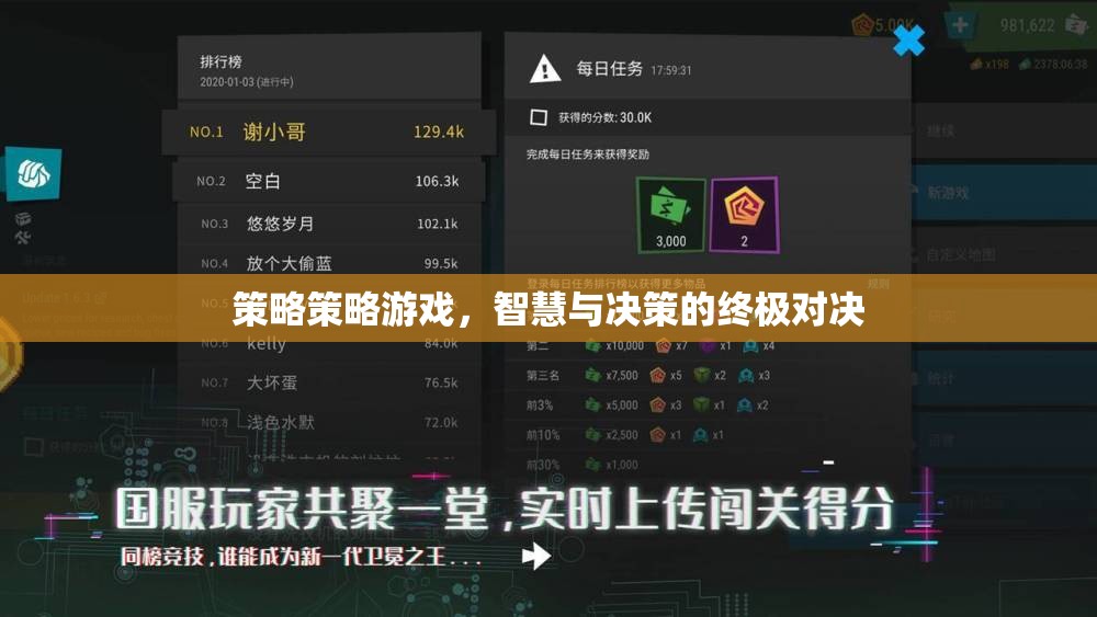 智慧與決策的終極對(duì)決，策略策略游戲