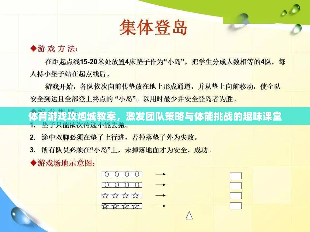 體育游戲攻炮城教案，激發(fā)團(tuán)隊(duì)策略與體能挑戰(zhàn)的趣味課堂