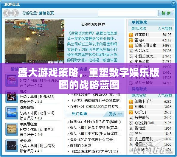 盛大游戲重塑數(shù)字娛樂(lè)版圖的戰(zhàn)略藍(lán)圖，新策略與未來(lái)展望