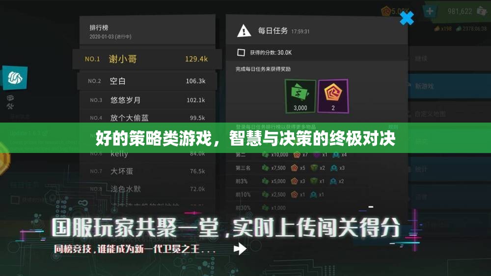 智慧與決策的終極對決，探索策略類游戲的魅力