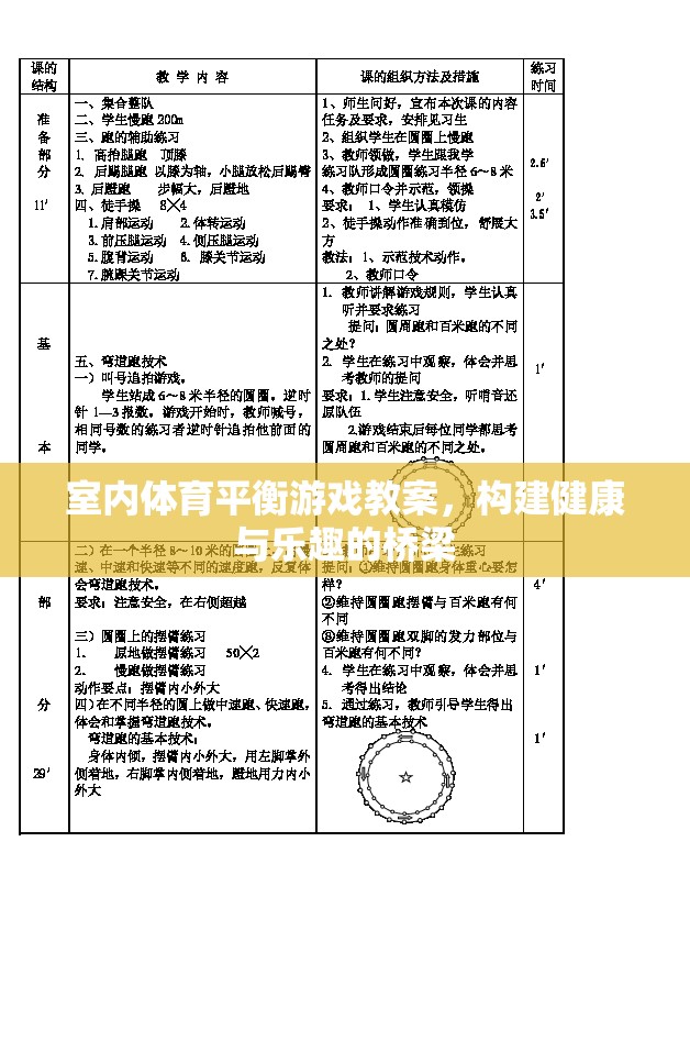 室內(nèi)體育平衡游戲教案，搭建健康與樂趣的橋梁