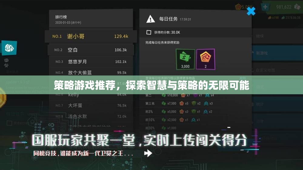 探索智慧與策略的無限可能，精選策略游戲推薦