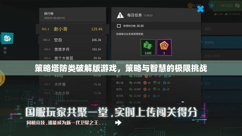 策略塔防類破解版游戲，策略與智慧的極限挑戰(zhàn)