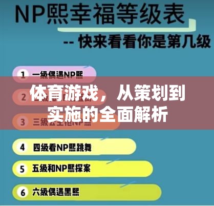 體育游戲，從策劃到實施的全面解析