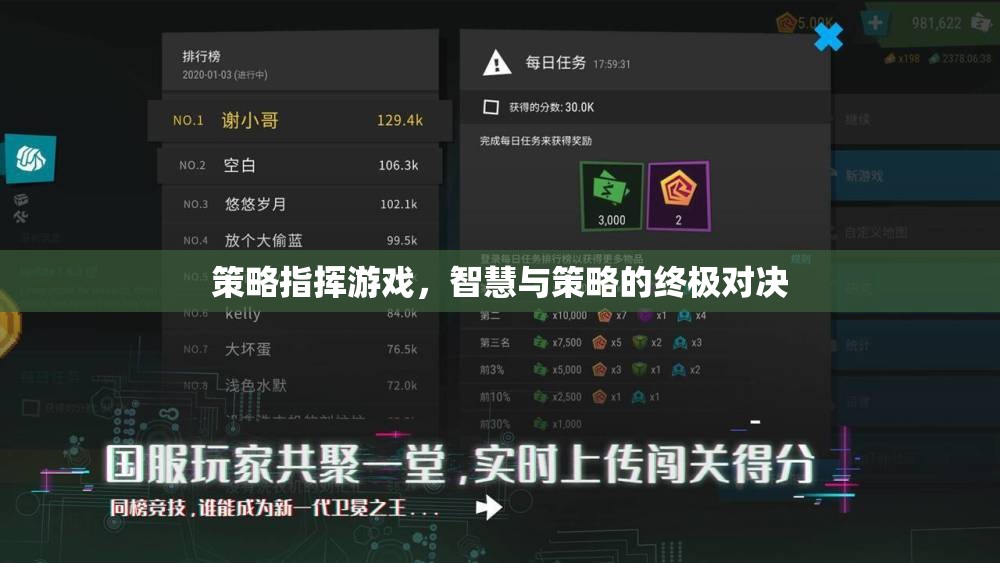 智慧與策略的巔峰對決，策略指揮游戲的終極挑戰(zhàn)