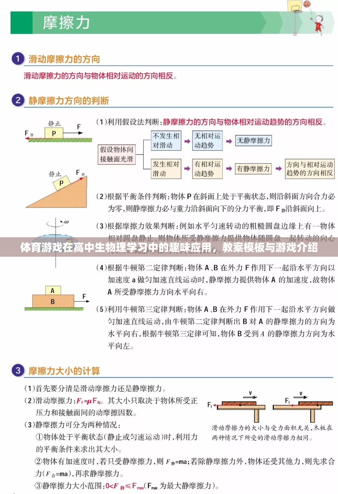 體育游戲在高中生物理學(xué)習(xí)中的趣味應(yīng)用，教案模板與游戲介紹