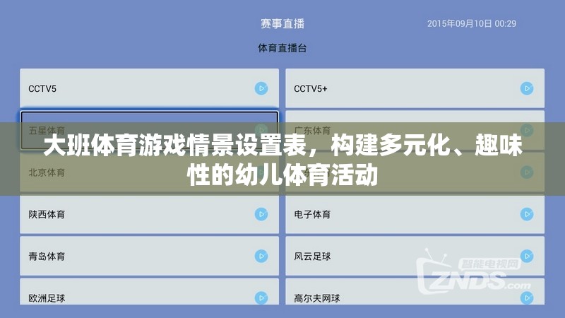 構(gòu)建多元化、趣味性的大班幼兒體育活動情景設(shè)置表