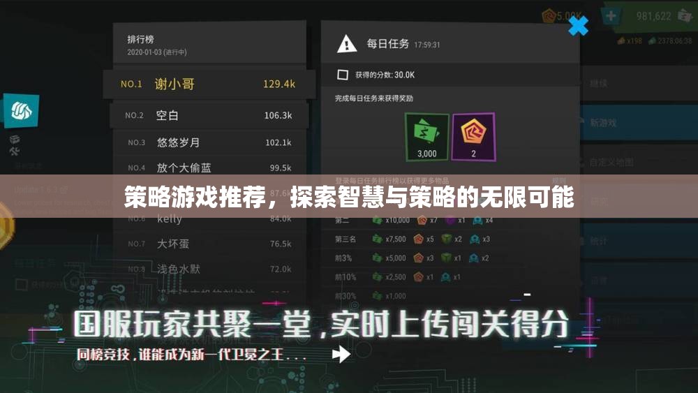 探索智慧與策略的無限可能，精選策略游戲推薦