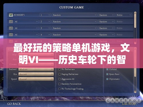 文明VI，歷史車輪下的智慧較量——最令人上癮的策略單機(jī)游戲