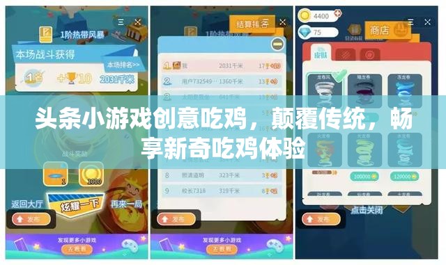創(chuàng)意吃雞新體驗(yàn)，顛覆傳統(tǒng)，暢享頭條小游戲的獨(dú)特魅力