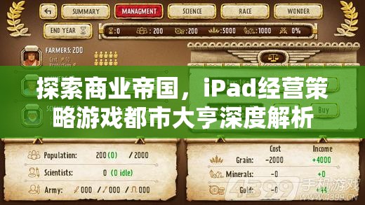 iPad經(jīng)營策略游戲都市大亨，探索商業(yè)帝國的深度解析