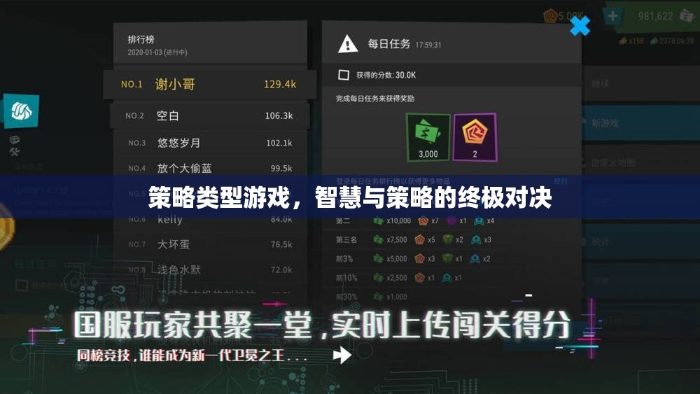 智慧與策略的終極對(duì)決，策略類型游戲的魅力