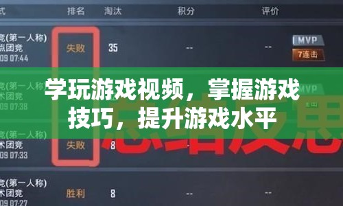 掌握游戲技巧，提升游戲水平，學(xué)玩游戲視頻